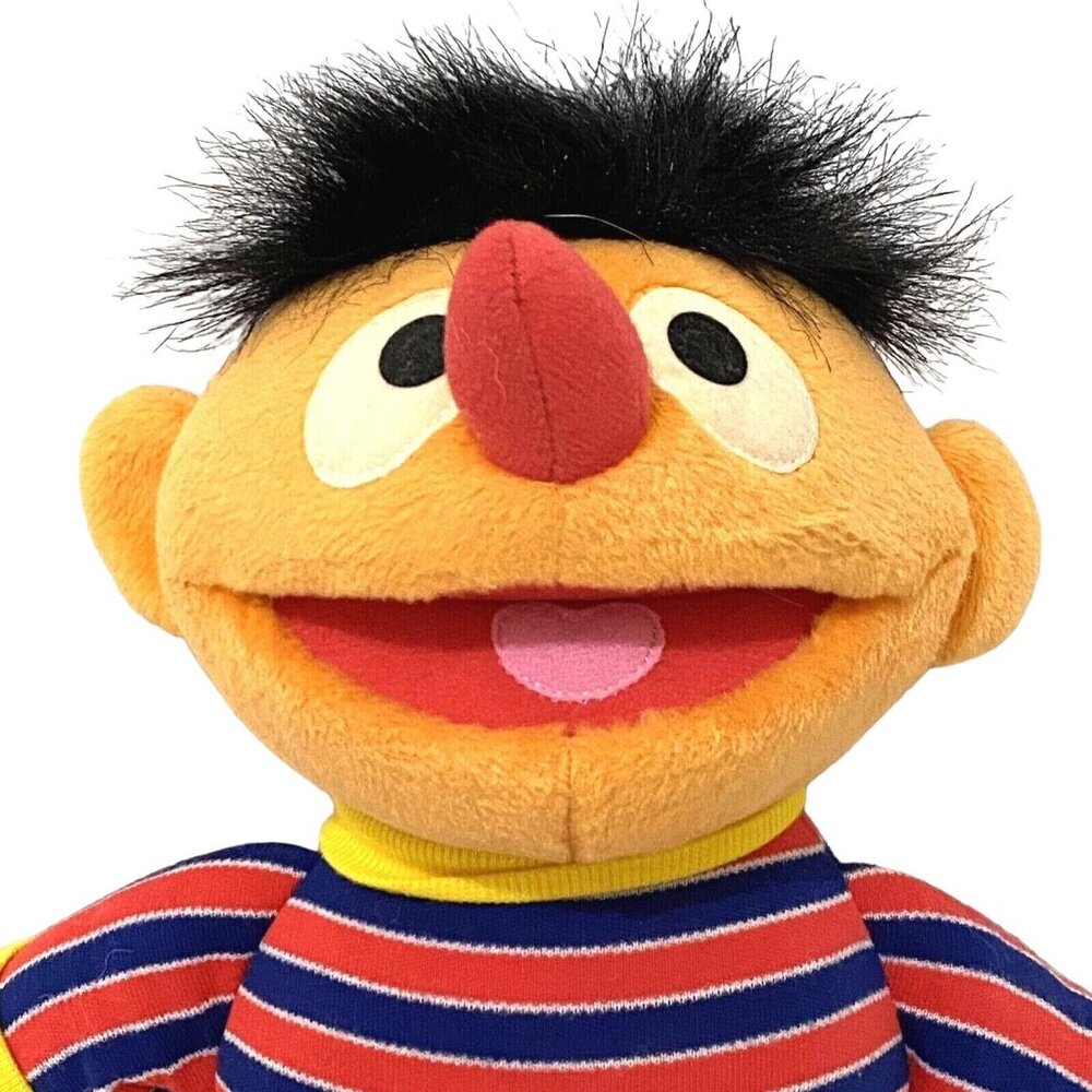 Fisher Price Ernie Plush Doll 14" Sesame Street Character Vintage Y2K Muppets
